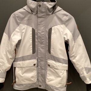 Obermeyer Kids White and Gray Raincoat
